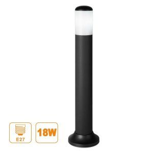Farol plástico negro de pie