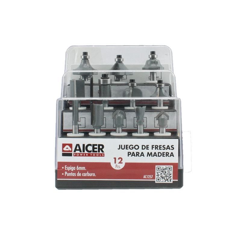 Juego 12 PCS fresas para madera AC1257