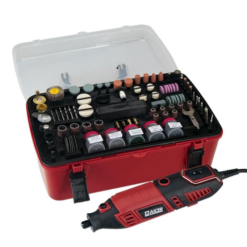 Mini Herramienta Multifunción 170W con 218 Accesorios para Madera, Metal, Plástico, Vidrio y Cerámica AC1428