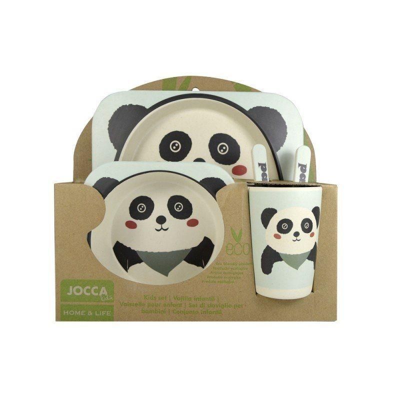 Vajilla infantil 2 Platos fibra bambú Panda 2 Jocca 1740P