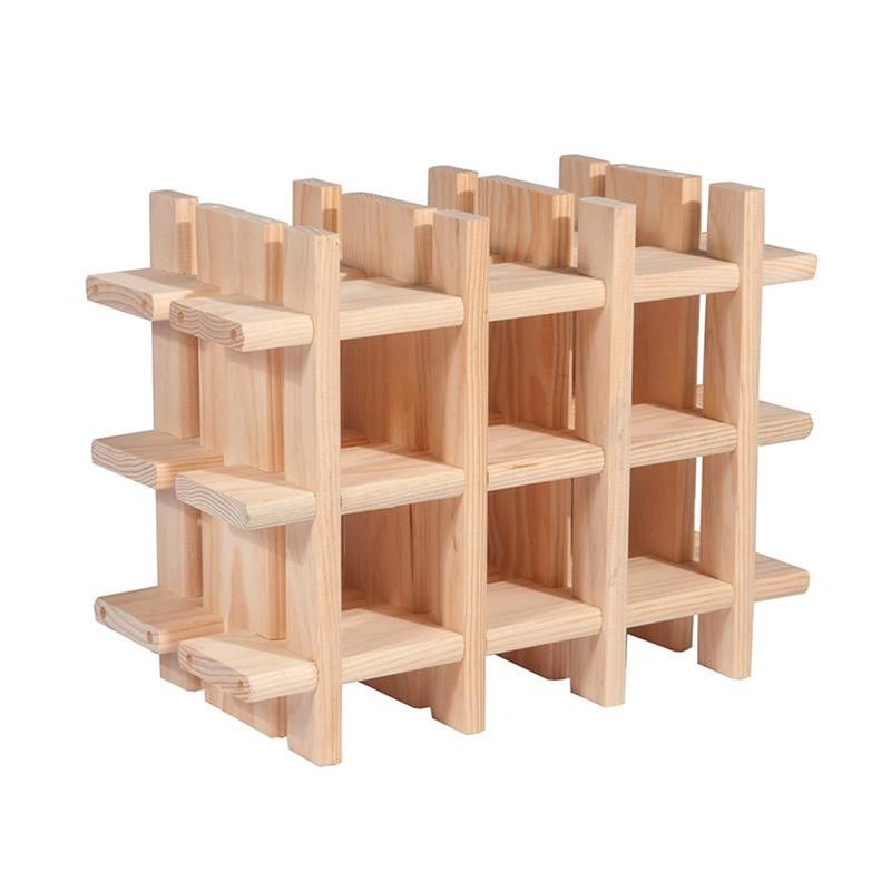 Botellero madera 9 botellas Rioja 43X22X32.5CM RI900099