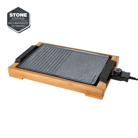 Plancha de asar 2.000W Bamboo placa mixta a la piedra LH1826