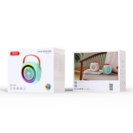 Altavoz azul Bluetooth F42 + Micrófono+ Efectos LED XOF42BL - Imagen 6