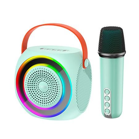 Altavoz azul Bluetooth F42 + Micrófono+ Efectos LED XOF42BL