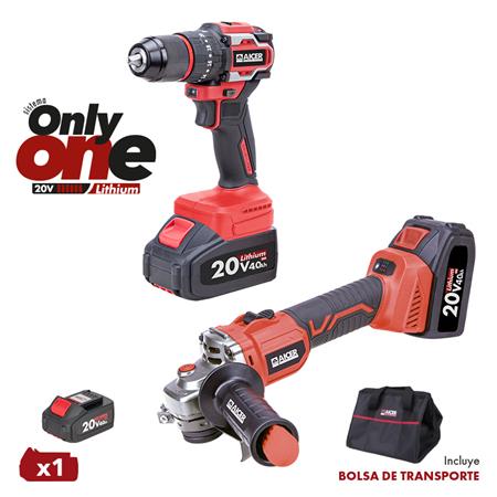 Pack Radial y Taladro 20V Only One (1X 4.0 AH) Aicer AC1731