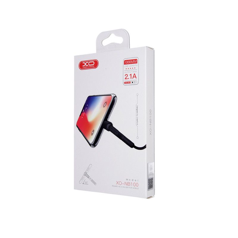 Cable USB anti rotura negro XO-NB100