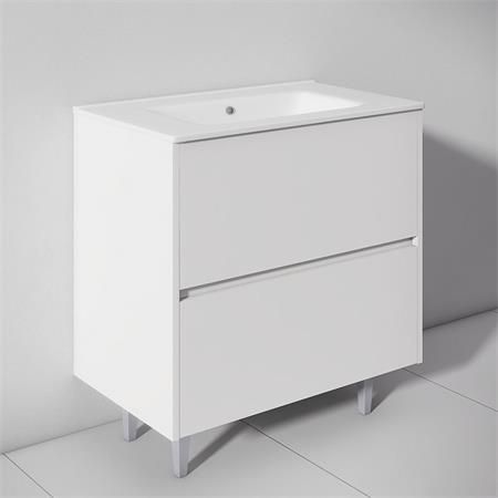 Mueble de baño blanco Serie Oporto 80X46X85CM Benotti BT2246