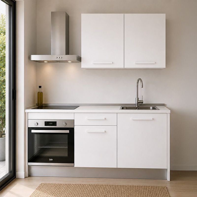 Ambiente de Cocina Mod.01 Family 180cm blanco brillo - Imagen 2