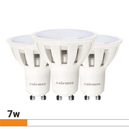 Bombillas LED Pack 3 GU10 7W luz blanca AM130442