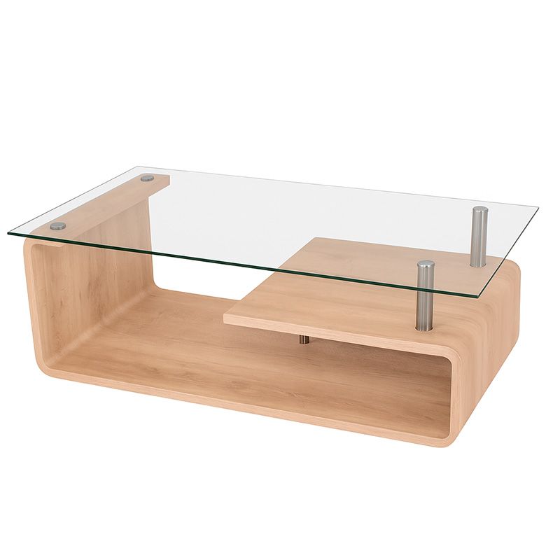 Mesa de centro tapa de cristal Mod. Eva 120X65X42CM cambrian