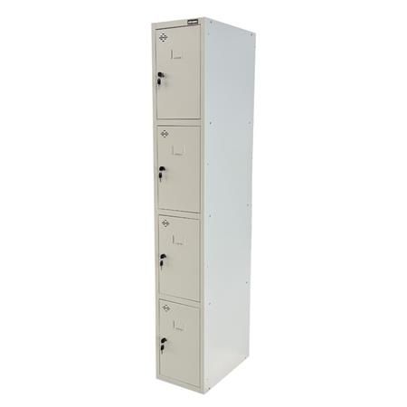 Taquilla metálica gris 4 puertas 180X30X50CM AM131391