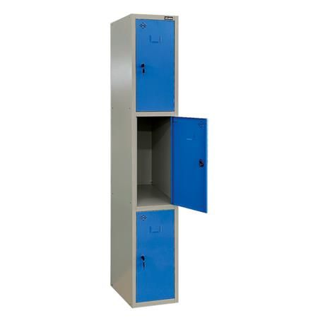 Taquilla metálica azul 3 puertas 180X30X50CM AM131445