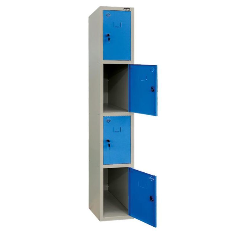Taquilla metálica azul 4 puertas AM131446  180X80X40CM