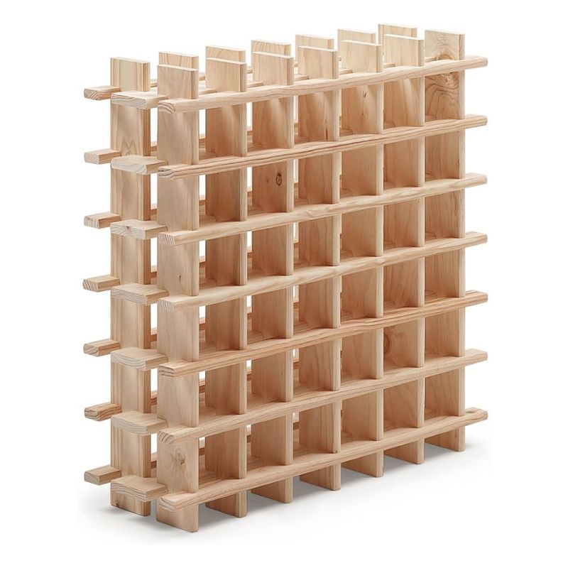 Botellero madera pino macizo 36 botellas Rioja 75X22X75CM