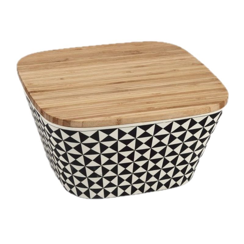 Recipiente fibra de bambú 22,5X22,5X11,5CM beige Jocca 4534