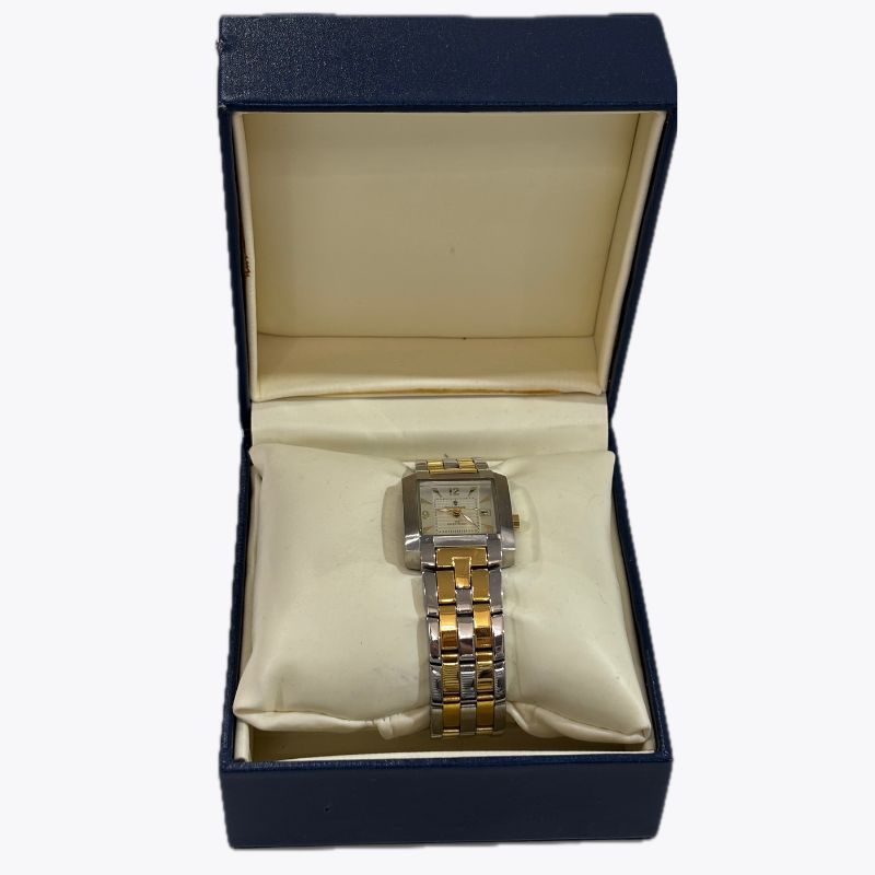 Reloj Mod. Cuadrado Mujer Acero Inox y Oro