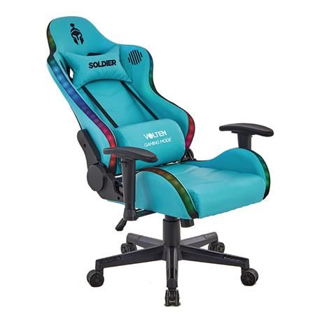 Silla gaming RGB Soldier turquesa VL1614 - Imagen 3