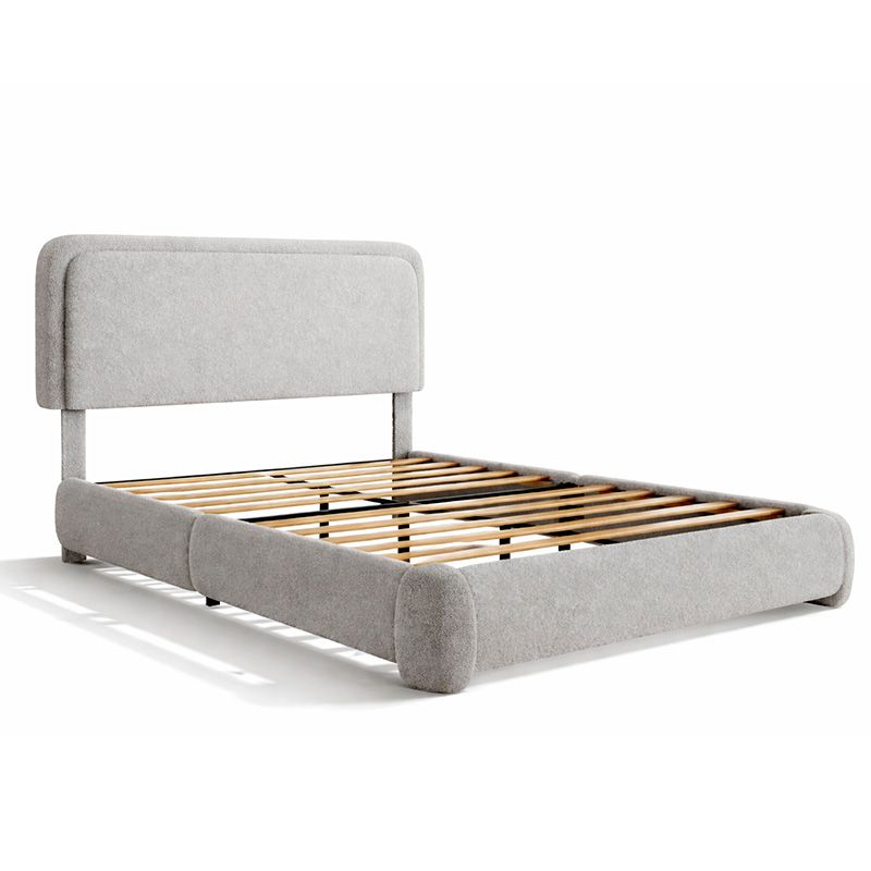 Cama 135x190 con cabecero Mod. 801 Full gris claro