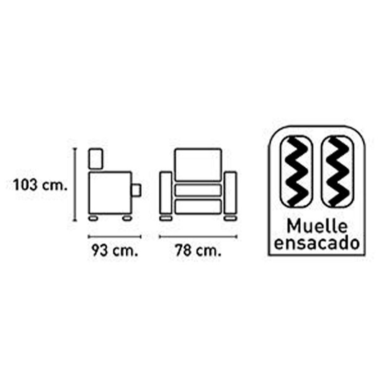 Butaca Power Lift Modelo Condal beige - Imagen 4