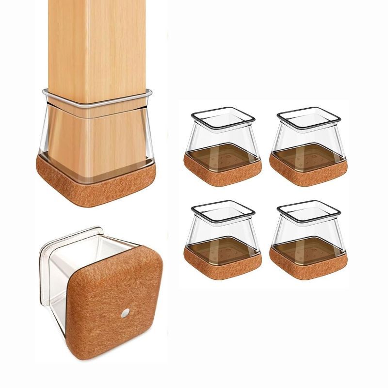 Pack 4 piezas Protector de Patas Cuadradas Fit 20-26mm