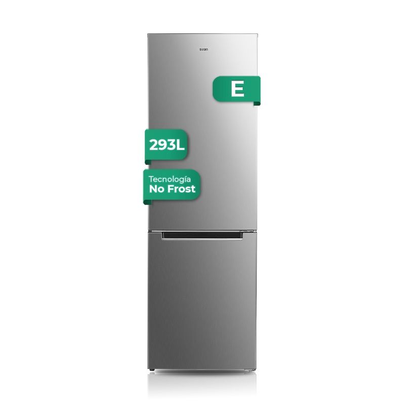 Frigorífico combi INOX 293L No Frost SVAN SC185603ENFX