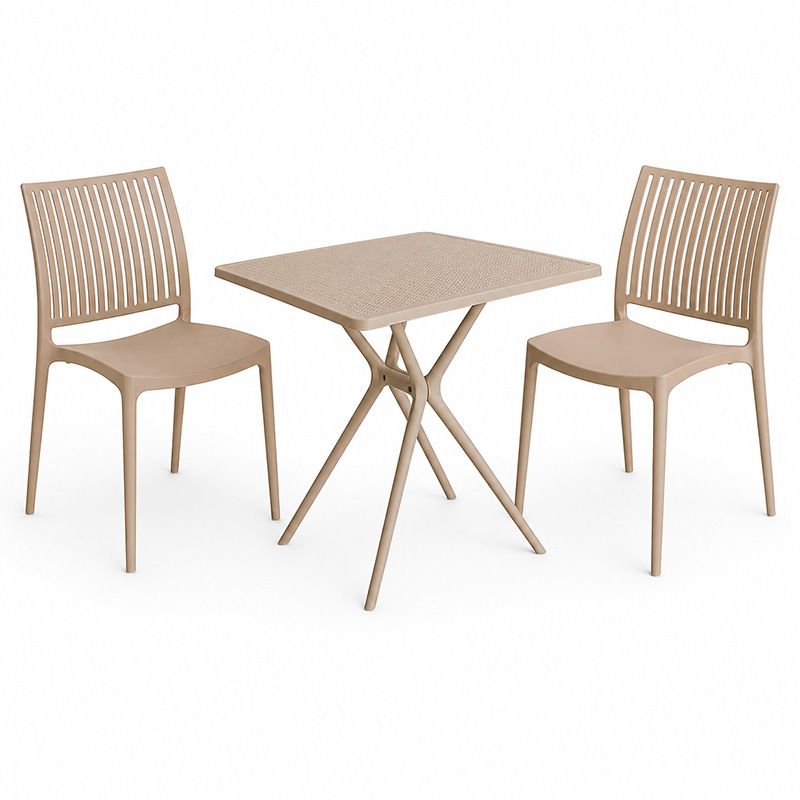 Conjunto Mesa y Sillas Beige