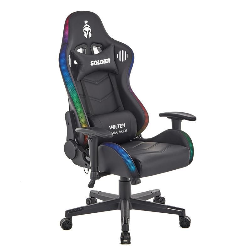 Silla gaming RGB Soldier negra VL1612