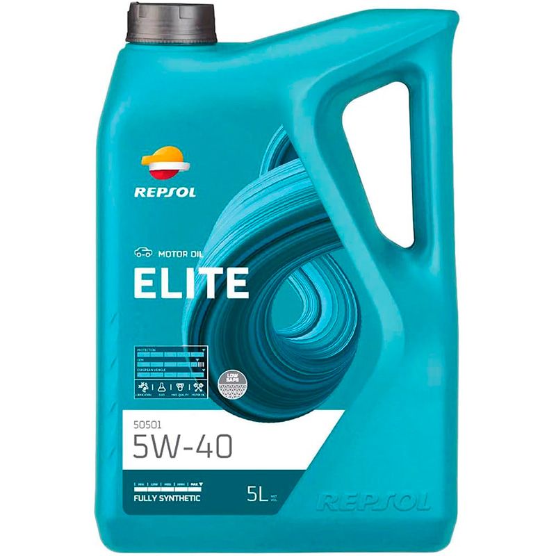 Aceite lubricante sintético para coche ELITE 50501 5W-40 5L REPSOL