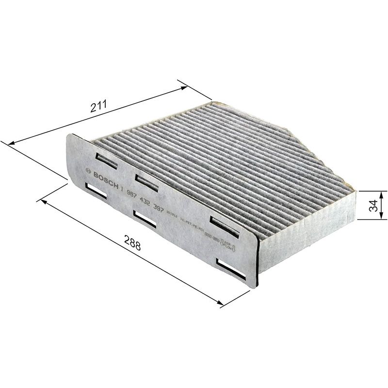 Bosch R2397 Filtro de Habitáculo de Carbón Activo - Imagen 2