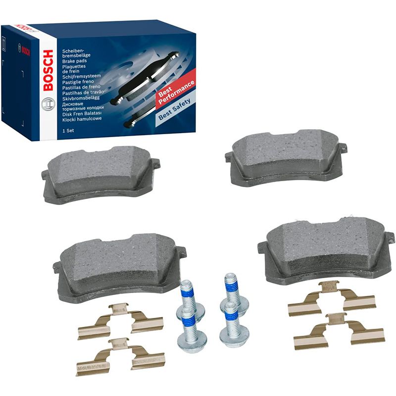 Bosch BP617 Juego de 4 Pastillas de freno traseras