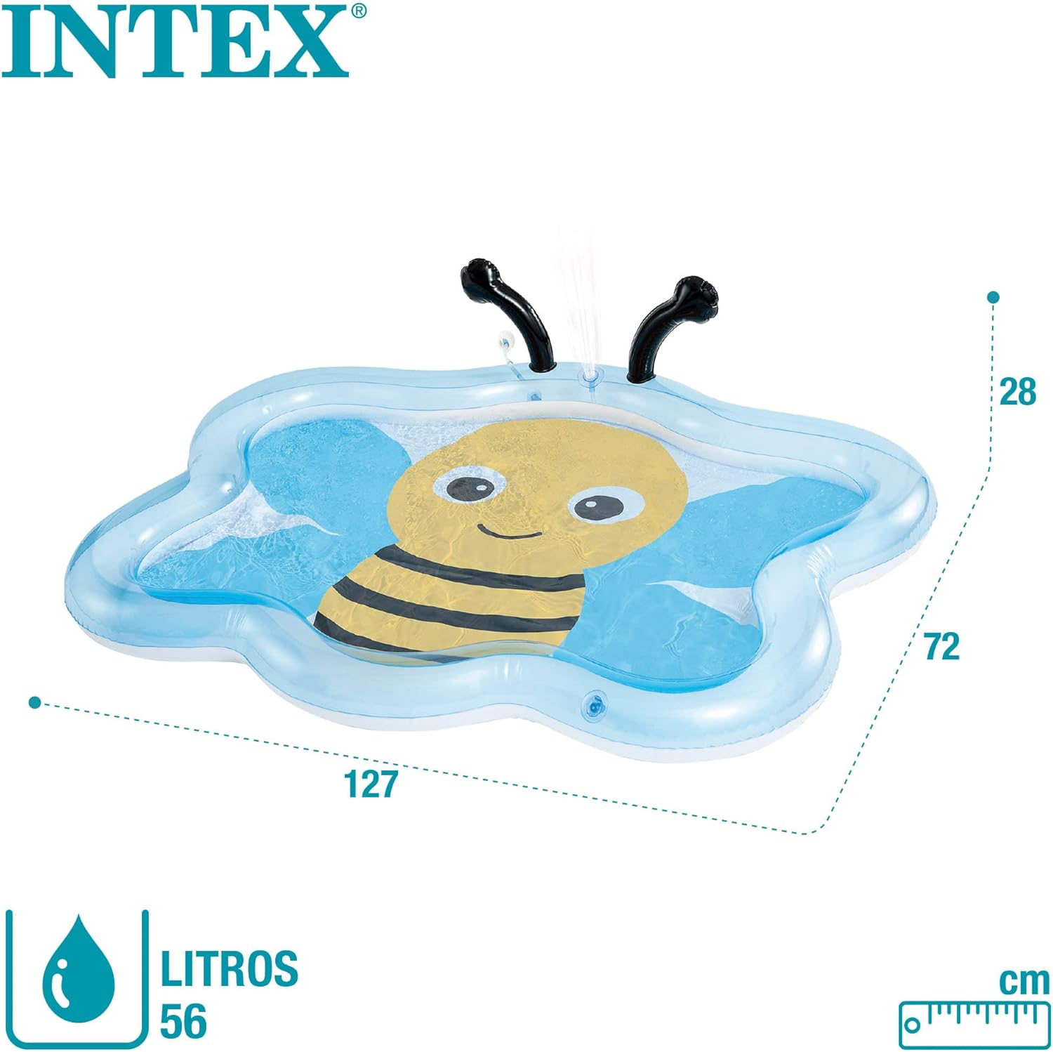 Piscina para bebés Abeja con Ducha 127x72cm Intex - Imagen 2