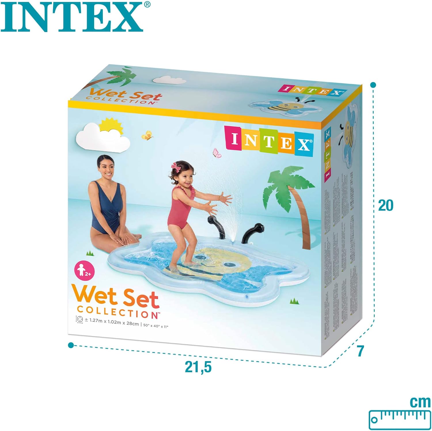 Piscina para bebés Abeja con Ducha 127x72cm Intex - Imagen 3