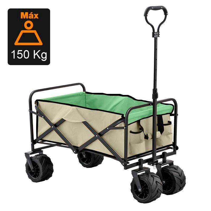 Carro plegable 150KGS de jardín100X50X85CM AM131599