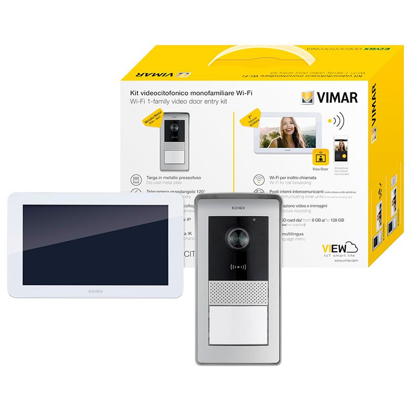 Vimar K42955 Kit de videoportero smart con videoportero Wi-Fi con pantalla táctil