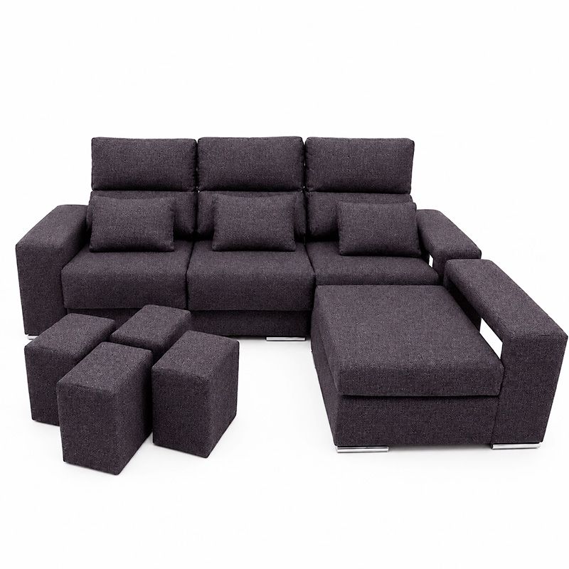 Chaiselongue 2 plazas reversible Mod. Coruña Moret Antracita 1 260cm