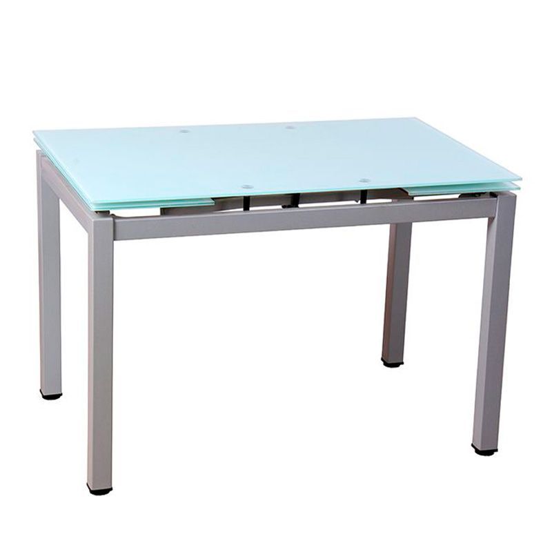 Mesa de cocina extensible Mod. 70 cristal blanco