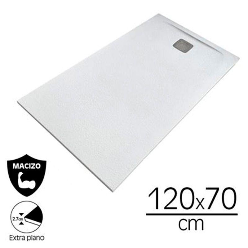 Plato de ducha carga mineral blanco Serie River 120X70X2.7CM BT2893