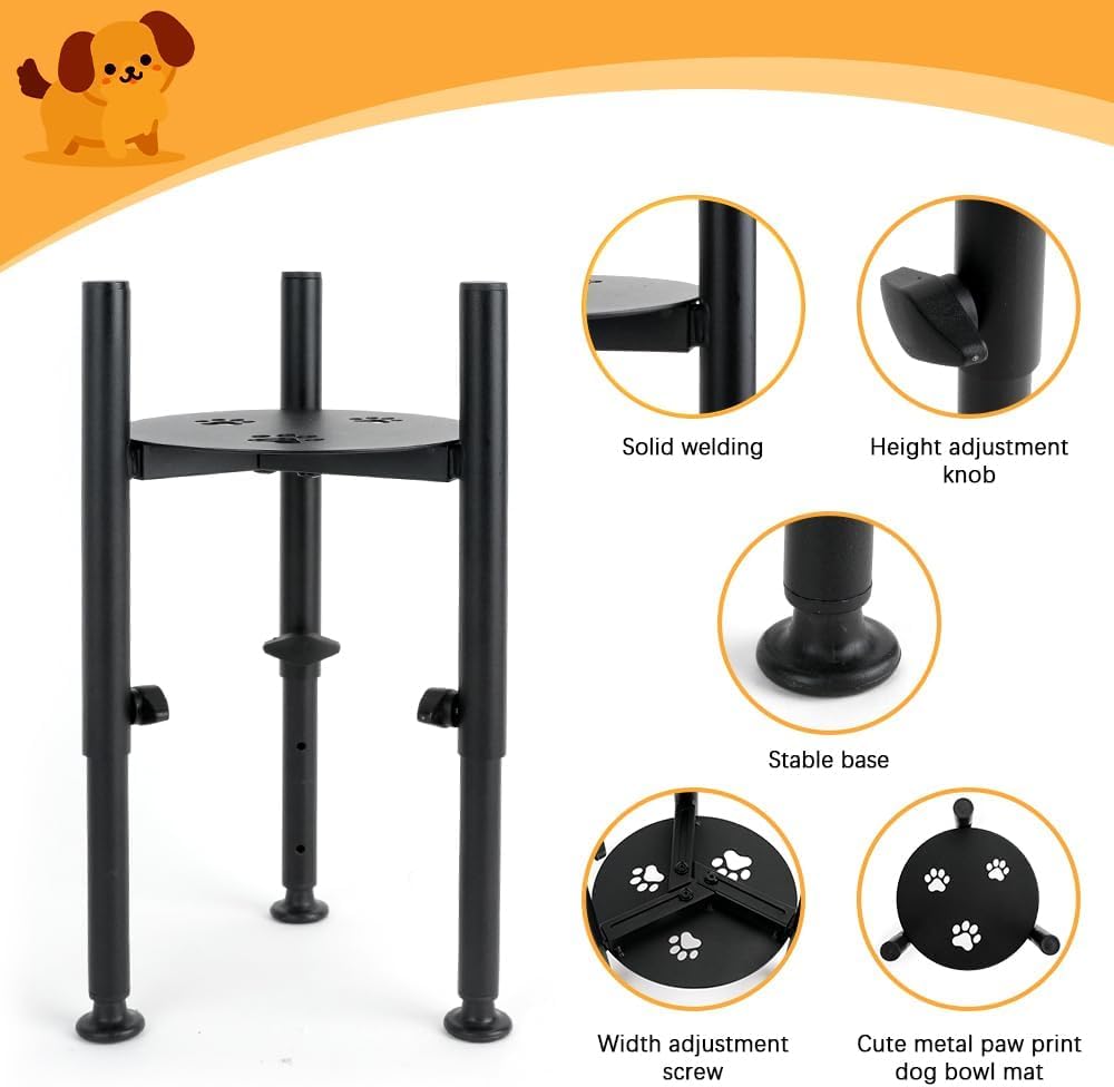 Comedero para Perros en Posición Elevada con Soporte Ajustable Zoyiancy - Imagen 4
