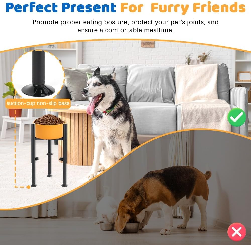 Comedero para Perros en Posición Elevada con Soporte Ajustable Zoyiancy - Imagen 5