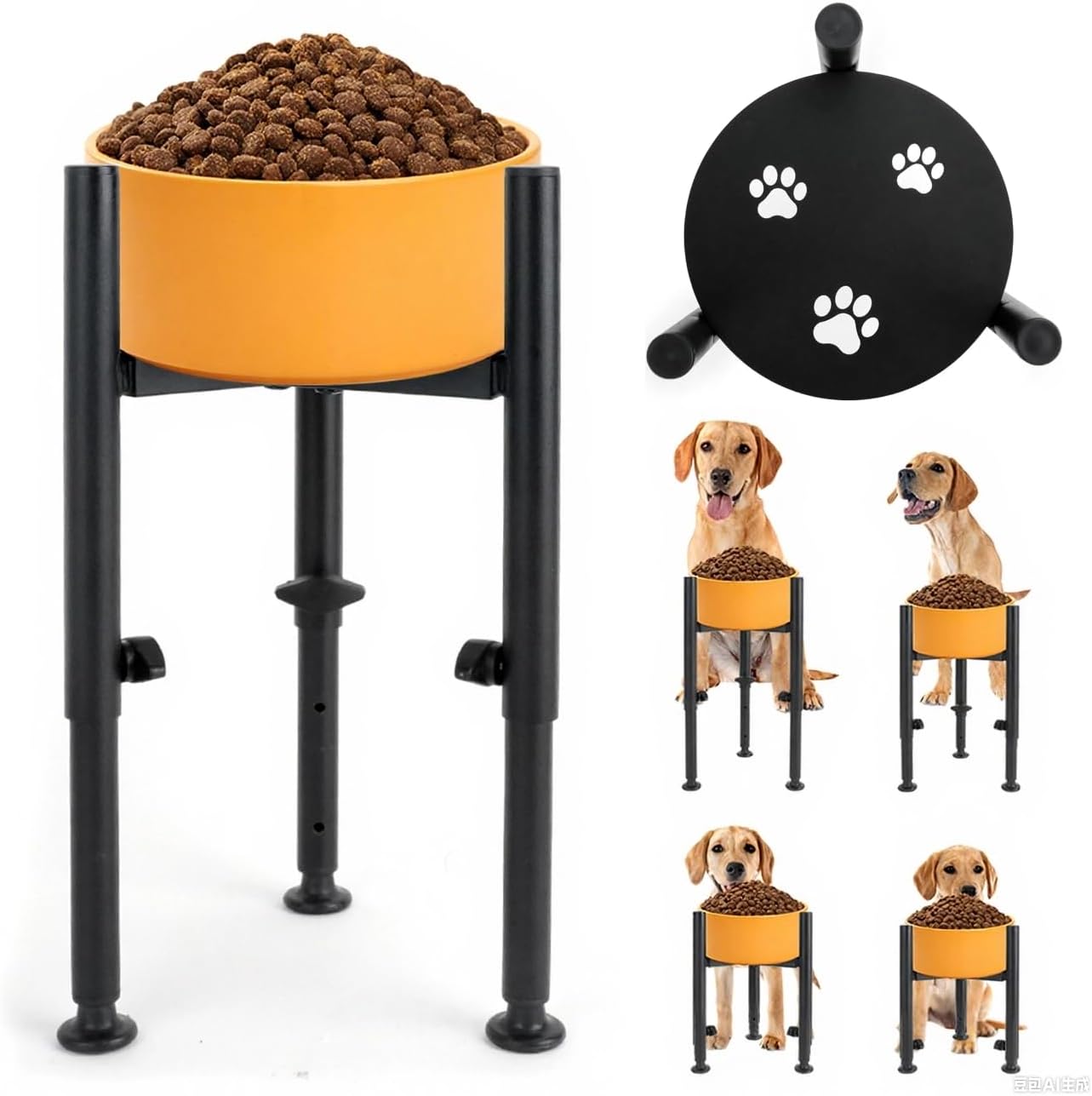 Comedero para Perros en Posición Elevada con Soporte Ajustable Zoyiancy
