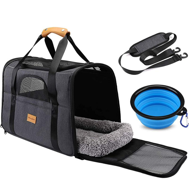Transportín para perros y gatos pequeños con colchón hasta 7KG
