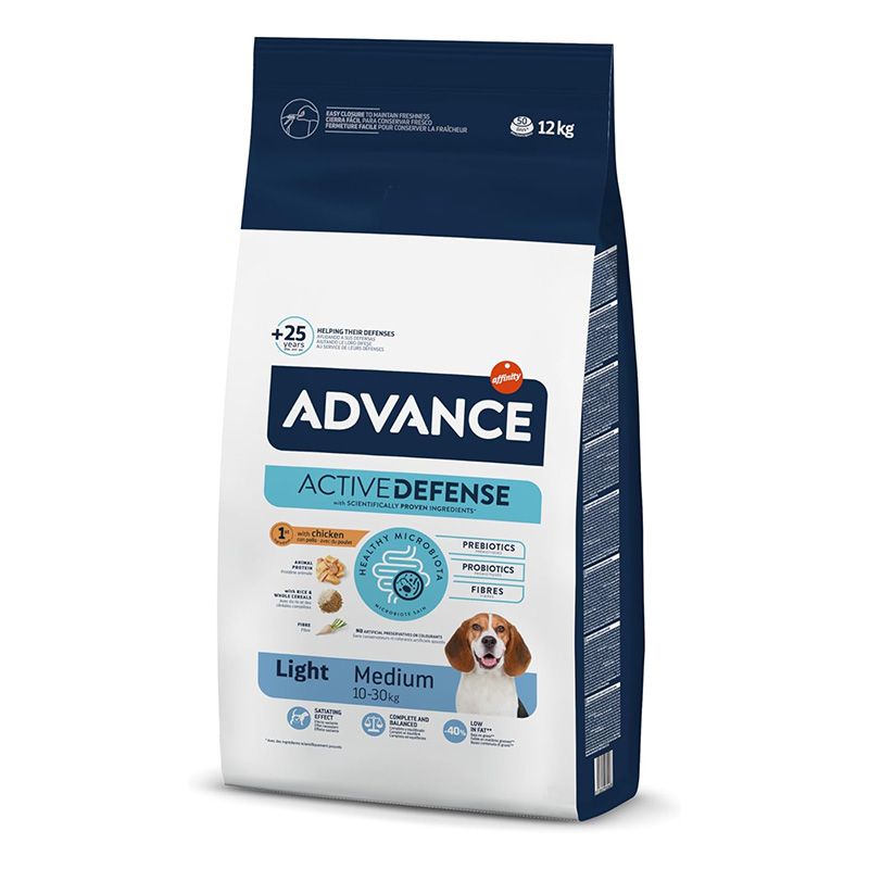 Pienso para Perros Adultos de Razas Medianas Bajo en Grasa con Pollo 12kg Advance