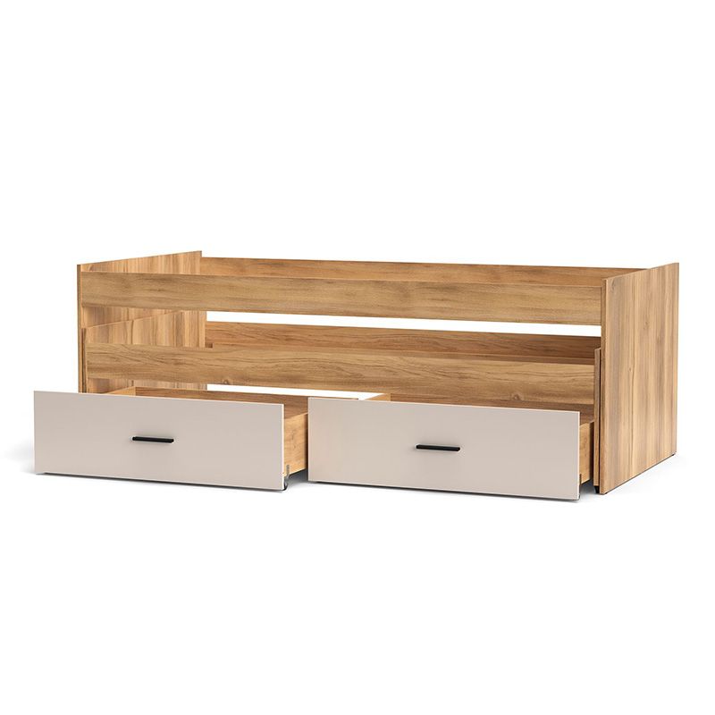 Cama nido 90x190 con cajoneras Mod. Elba MAU-BEI