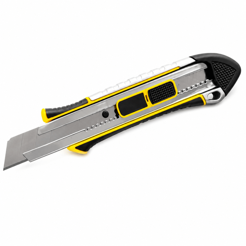 Cutter de aluminio dual mango de goma 25MM retráctil PM1088