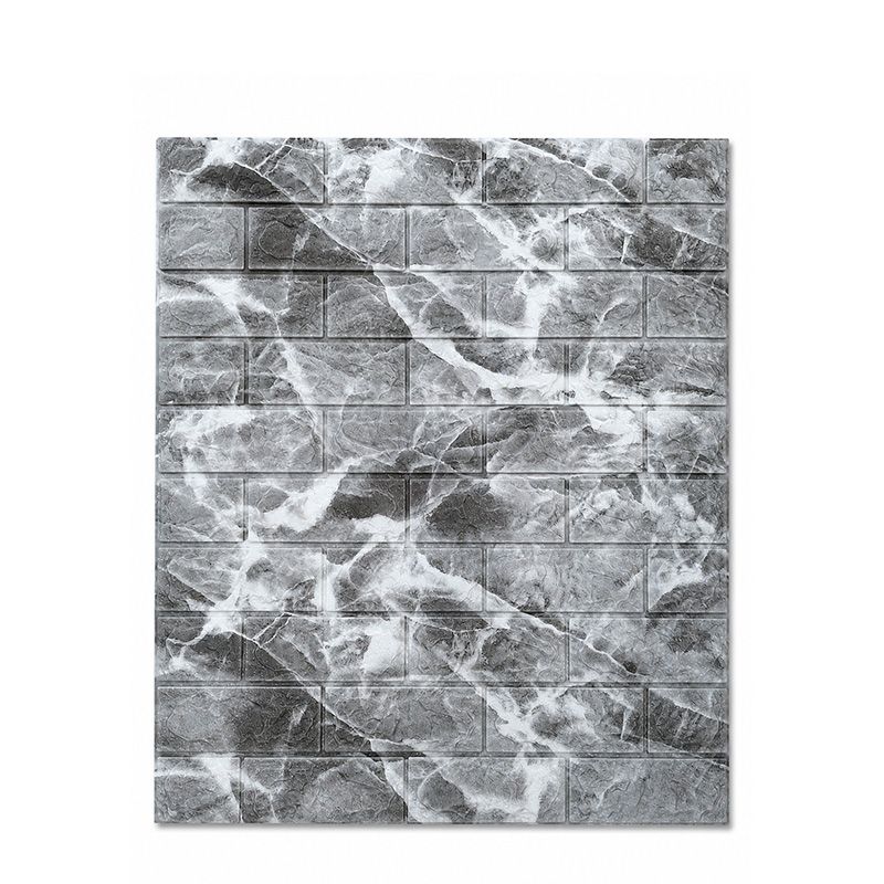 Panel Decorativo de Pared 3D Autoadhesivo Efecto Piedra Gris 77x70 cm