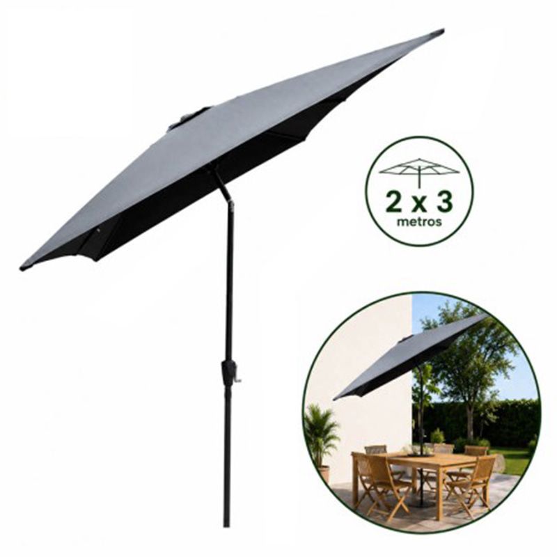 Parasol 2X3MTS antracita inclinable DG1405