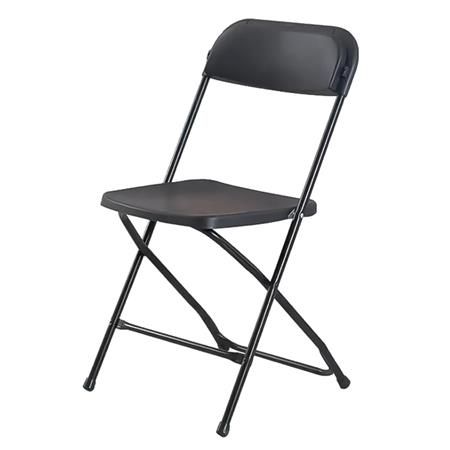 Silla plegable de resina negra 44X44X79CM DG1398