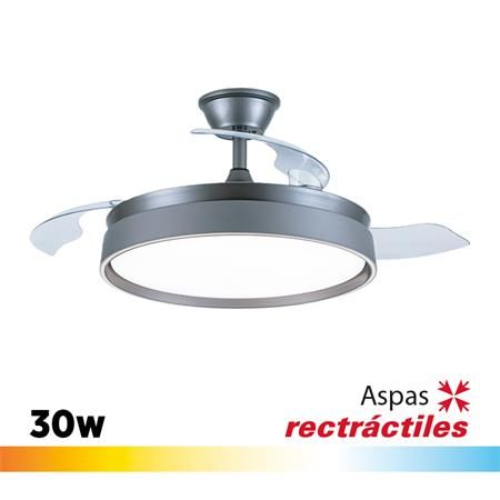 Ventilador de techo con aspas retráctiles y luz LED 42" 30W LH2333
