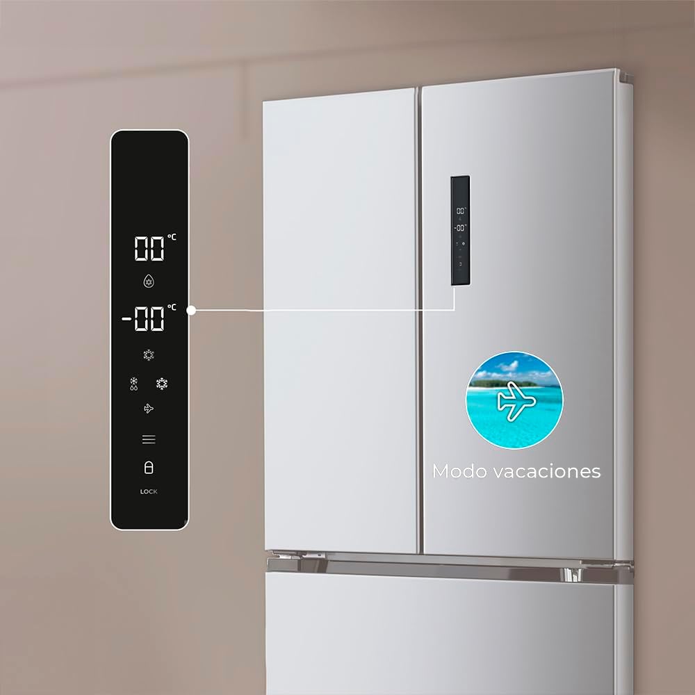 Frigorífico Puerta Francesa Cecotec Bolero CoolMarket FD 436 Inox E – 463 L - Imagen 11