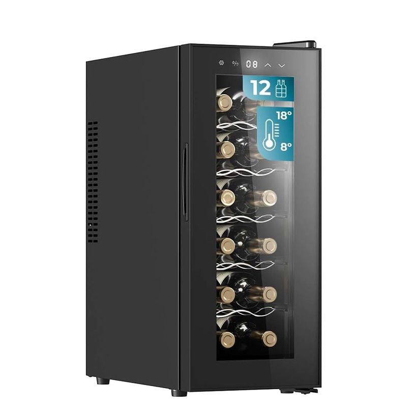 Vinoteca Bodega 12 botellas Bolero GrandSommelier 1250 CoolCrystal Cecotec